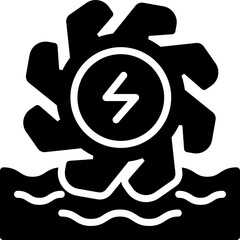 hydropower glyph icon. vector icon for your website, mobile, presentation, and logo design.