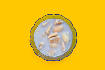 Banana in coconut milk. Thai dessert