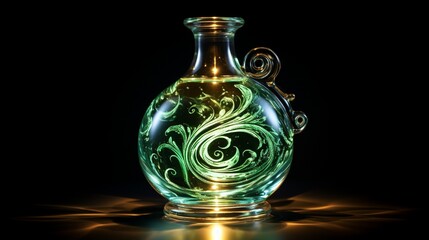A_glass_flask_with_swirling