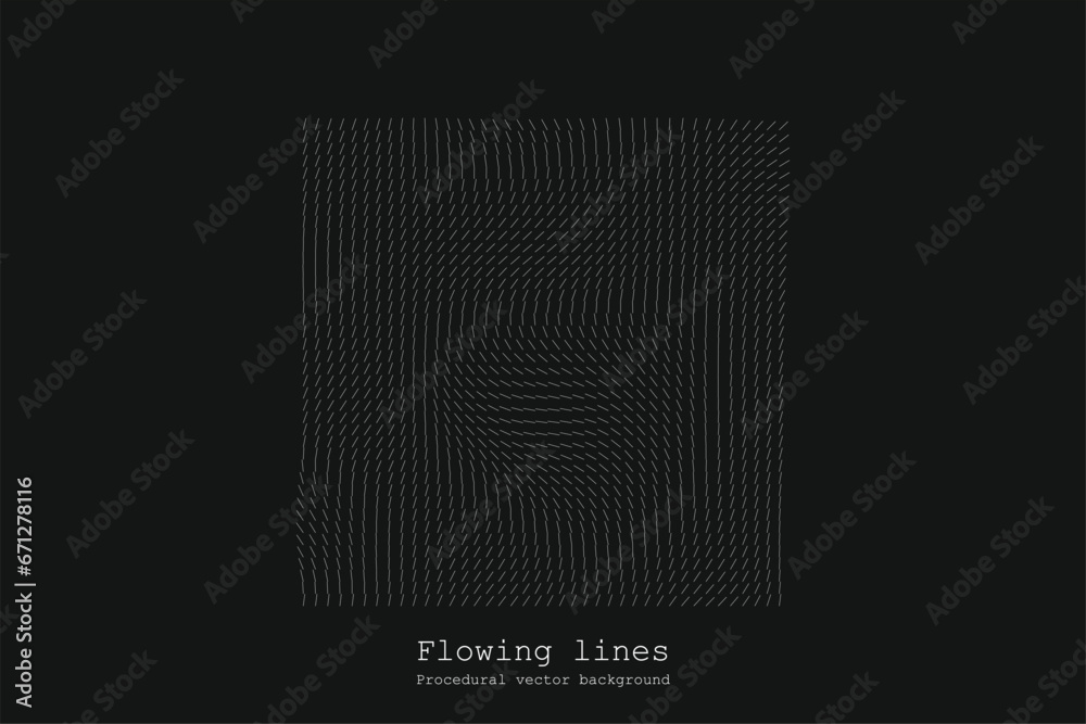 Poster abstract line matrix pattern. noise flow dynamic.