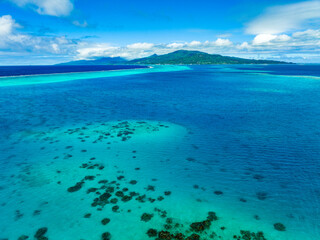 Obraz premium Taha'a by drone, French Polynesia