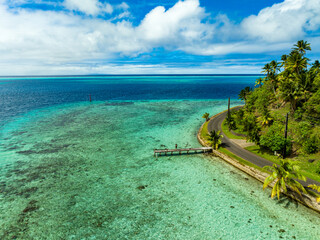 Taha'a by drone, French Polynesia © Azathoth Pics
