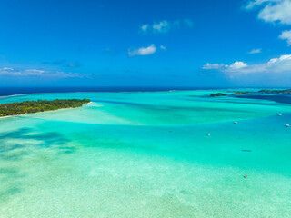 Bora Bora by drone, Feench Polynesia