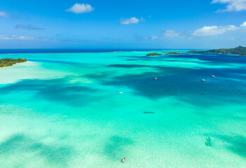 Bora Bora by drone, Feench Polynesia