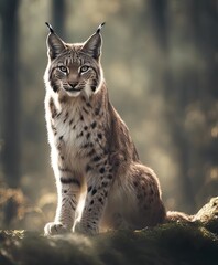 Obraz premium Lynx Photography Stock Photos cinematic, wildlife, lynx, Big Cat, for home decor, wall art, posters, game pad, canvas, wallpaper
