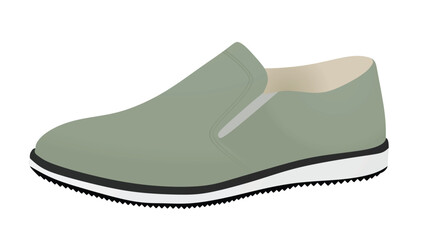 Green  fashion shoe. vector illustration