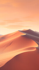 Fototapeta na wymiar A desert with sand dunes at sunset