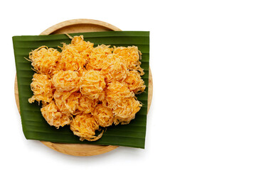 Thai crispy flossy sweet Eggs floss (Foi Thong Krob)