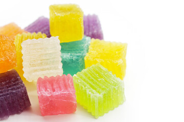 Colorful crispy jelly. Thai sweet dessert