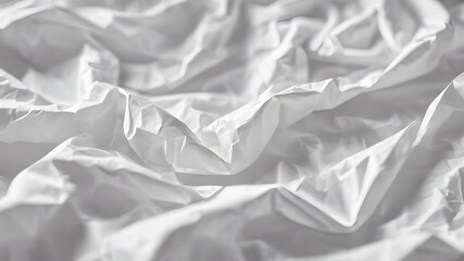 Obraz premium White crumpled paper background, texture pattern overlay, paper texture illustration with a transparent background