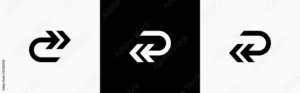 Poster arrow swipe icon set in line style. control button, navigation arrow simple black symbol sign for ap
