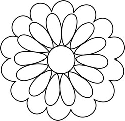 flower outline clipart