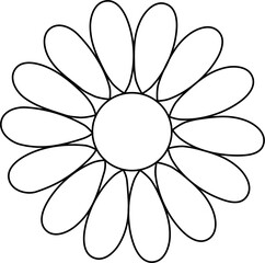 flower outline clipart