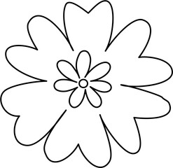 flower outline clipart