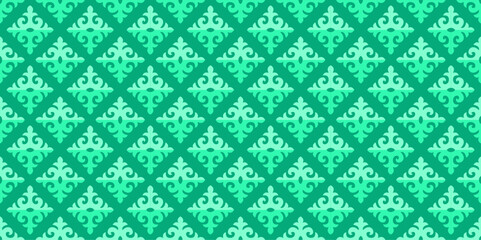 Beautiful green light seamless pattern for wall decoration, wallpaper, wrapping paper, fabric, floor, ornament, interior design