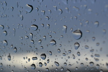 rain drops on car window