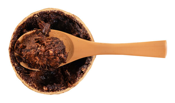 Elephant apple or Limonia acidissima fruits on transparent background.