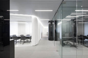 Sleek modern office interior