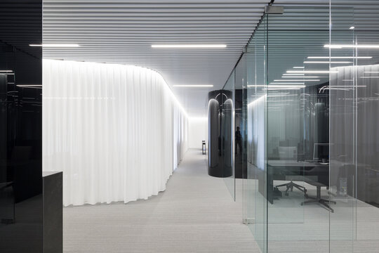 Modern office hallway design