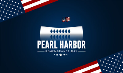 National Pearl Harbor Remembrance Day December 7 background Vector Illustration 