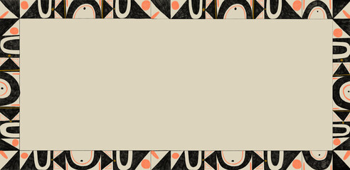 Seamless border with white copy space