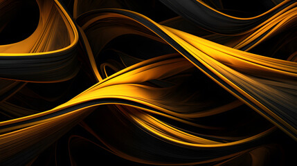 yellow and black wave abstract background