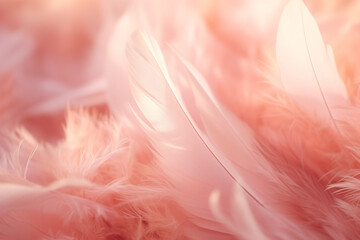 Background with pink feathers