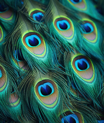 Obraz premium Peacock feather background