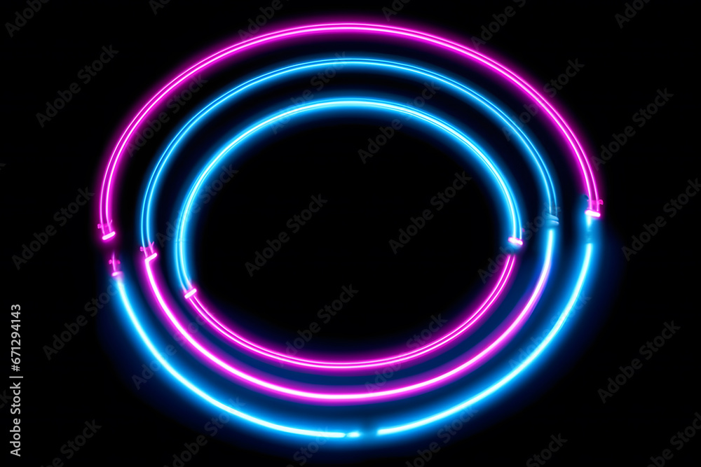 Sticker abstract neon light arrows background. neural network ai generated art
