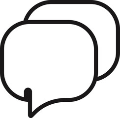 Clean and Minimalist Bubble Chat Line Icon