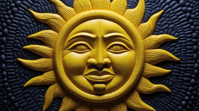 太陽の顔,Generative AI AI画像