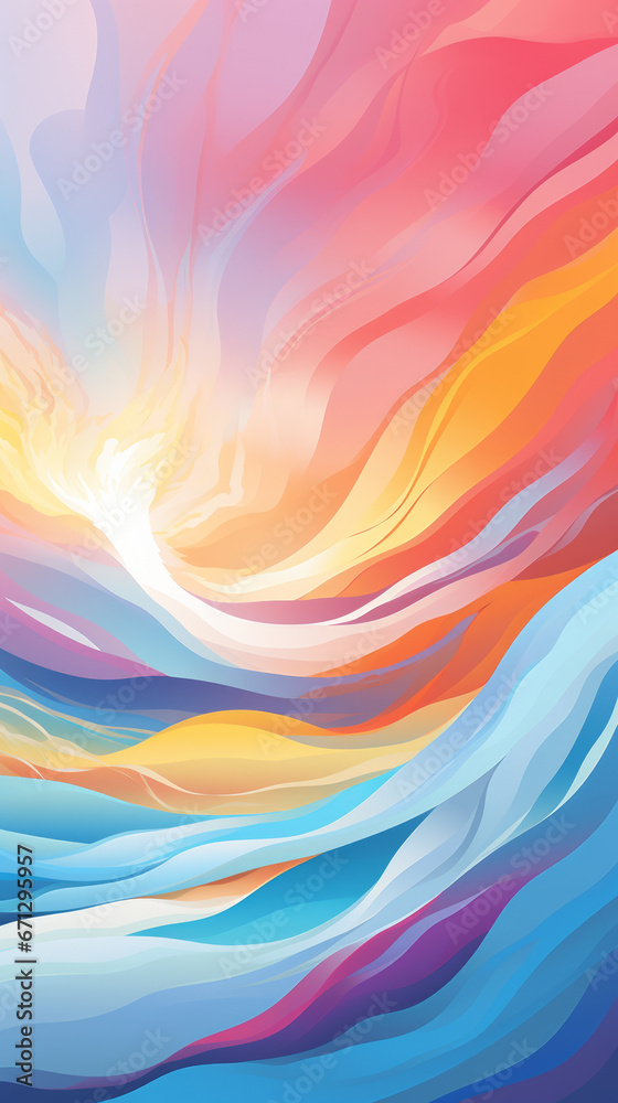 Poster colorful abstract background with water splash curve