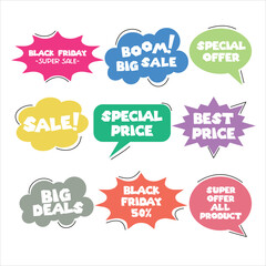 Black friday sticker collection