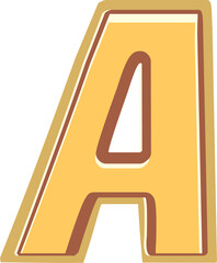 Layered alphabet letter a