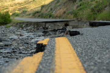 Broken Pavement Makes A New End Of The Road In Yellowstone