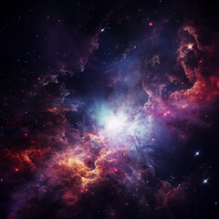 Fototapeta premium illustration of galaxy with stars and space dust in the universe