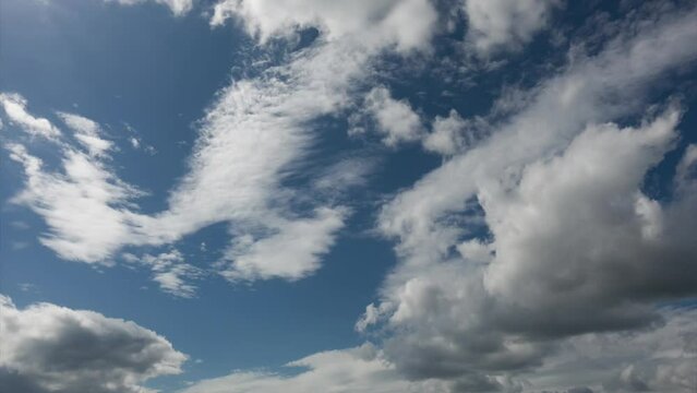 Quality time lapse of a clouds and blue sky