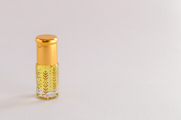 Perfume bottle on white background