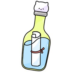 cat in a bottle