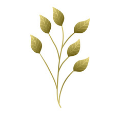 Gold leaf illustration