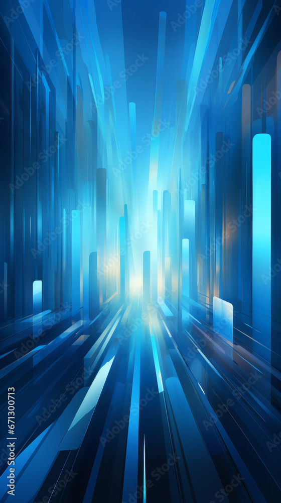 Poster a blue and black abstract background with squares