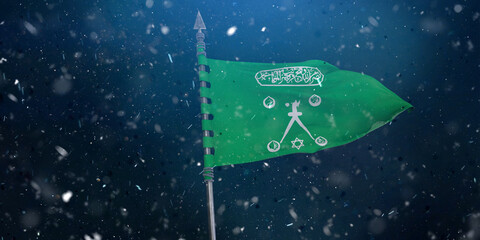 Barbarossa Hayreddin Pasha flag, 3D Design.