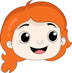 a cute girl with wavy orange hair