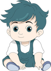 a handsome baby boy has tosca hairs