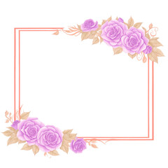Flower border frame for invitation card PNG transparent background