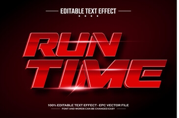 Run time 3D editable text effect template