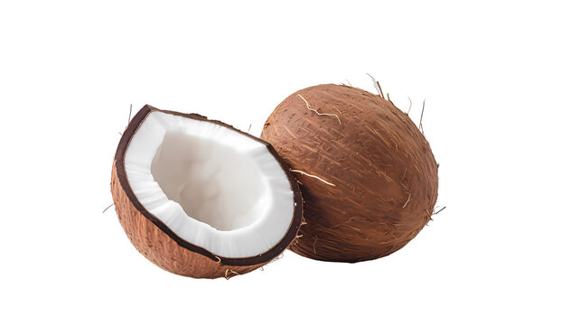 Coconut on transparent background