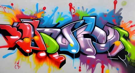 Graffiti Style Street Art Urban Mural Design 56