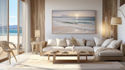 Seaside landscape waves beach.UHD wallpaper