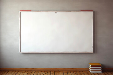 empty room with blackboard